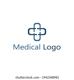 abstract logo merge squares forming a plus symbol