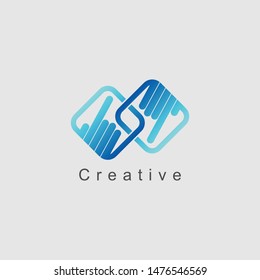 Abstract logo. Minimalist logo design. Creative logo. Beautiful and simple element.