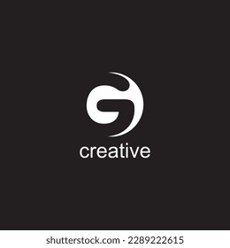 abstract logo, minimalist logo design creative  beautiful and simple but unique element for makes them remember your brand. initial letter ...logotype company name circle and swoosh design vector 