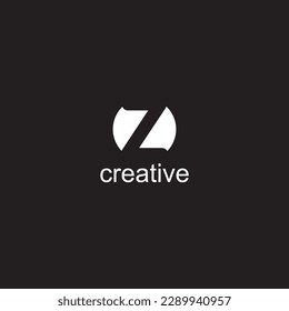 abstract logo, minimalist logo design creative  beautiful and simple but unique element for makes them remember your brand. initial letter z o logotype company name circle and swoosh design vector 