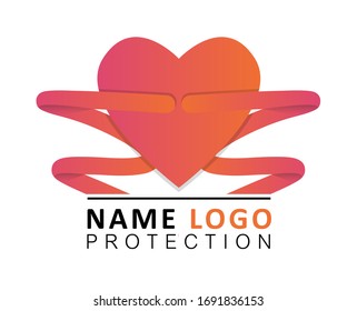 Abstract logo. Minimalist heart logo design. Creative logo. Beautiful and simple Element.