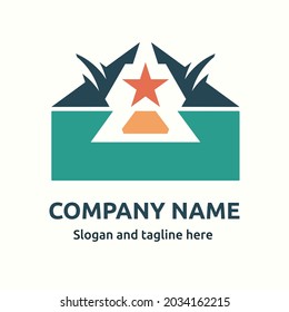 Abstract logo and Minimalistic logo design. Beautiful and simple element with star