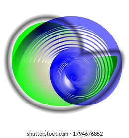 Abstract logo. Minimalistic logo design. Blue and green colors. Creative logo.