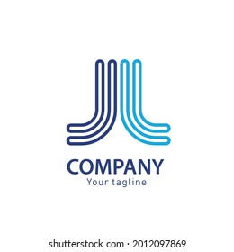 Abstraktes Logo. Minimalistisches Logo-Design. Kreatives Logo. Das Logo kann für Symbole, Marken, Identität, Corporate- und Unternehmensdesign-Vektorgrafik verwendet werden