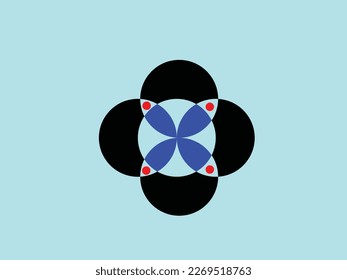 Logo abstracto. Diseño de logotipo minimalista. Diseño del logotipo de Flor creativa. vector de flores 