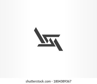 Resumen del diseño minimalista del logotipo con el concepto de línea