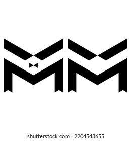 Abstract Logo Mm Alphabet Font Digital Stock Vector (Royalty Free ...