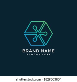 Abstract Logo With Modern Technology Concept Premium Vector Part 3