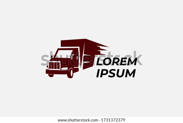 Abstract logo - modern truck template\
vector. Logo for business related to automotive\
industry