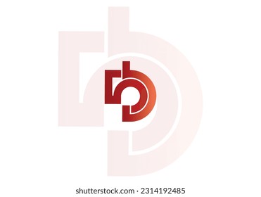 Abstract logo or monogram.. 5B letter logo icon.. use for business, corporate etc..