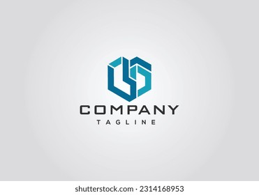 Logo abstracto o monograma. logotipo de forma geométrica y logotipo de icono. uso para empresas, empresas, etc.