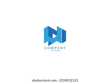 Abstract logo or monogram.. geometric shape logo and UN OR NU icon logo.. use for business, corporate etc..