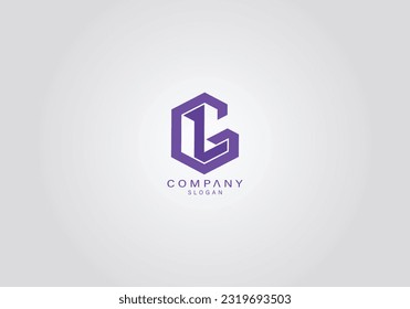 Abstract logo or monogram.. geometric shape logo and LETTER LG OR GL icon logo.. use for business, corporate etc.