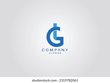 Abstract logo or monogram.. geometric shape logo and LETTER LG OR GL icon logo.. use for business, corporate etc..