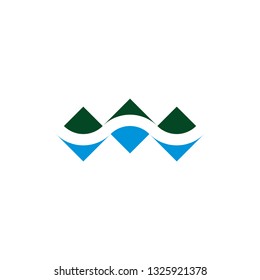 Abstract Logo Mountain And Lake 