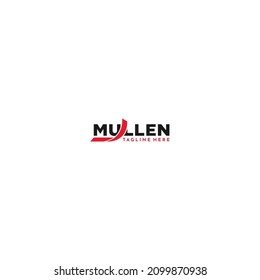 Abstract logo Mullen Ribbon. Red cross ribbon vector design logo.