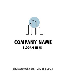 Abstract logo multicolored squares for company design