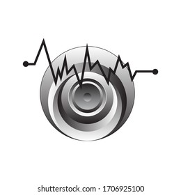 Abstract logo for music. Vector