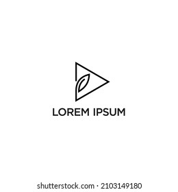 abstract logo natural data technology, data manipulation. leaf triangle 02.eps