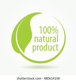 abstract logo for natural products, vector illustration