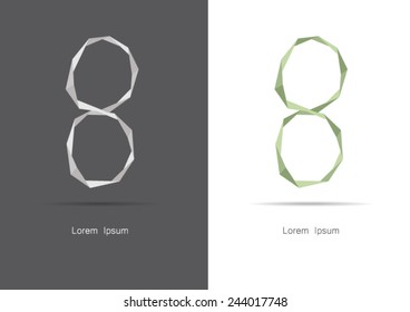 Abstract logo number eight vector