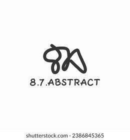Abstract logo of numbers and letters from lines.