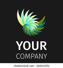 Abstract logo on a black background for your design, excellent vector illustration, EPS 10
