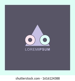 Abstract Logo on Dark Violet Background