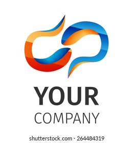Abstract logo on a white background for your design, excellent vector illustration, EPS 10