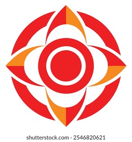 abstract logo with orange circle