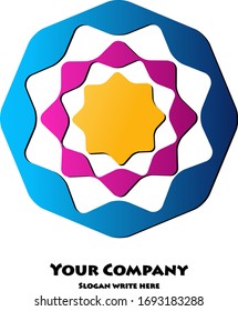 Vector de diseño de adorno del logotipo abstracto.