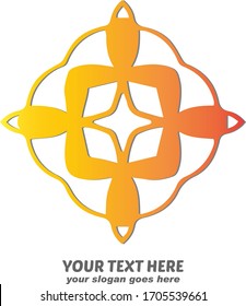 Abstract logo ornament design vector.