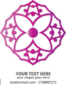 Abstract logo ornament design vector.