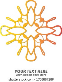 Vector de diseño de adorno del logotipo abstracto.