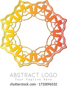 Vector de diseño de adorno del logotipo abstracto.