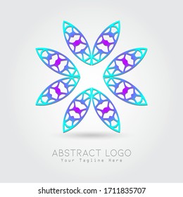 Abstract logo ornament design vector.