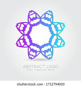 Abstract logo ornament design vector.