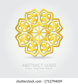 Abstract logo ornament design vector.