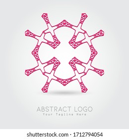 Abstract logo ornament design vector.