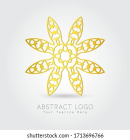 Vector de diseño de adorno del logotipo abstracto.