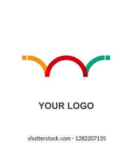 abstract logo. overlapping color template design vector