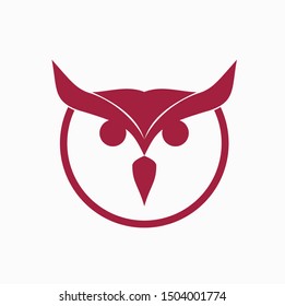 abstract logo of an owl head