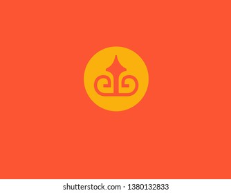 Abstract logo pattern in circle for business company