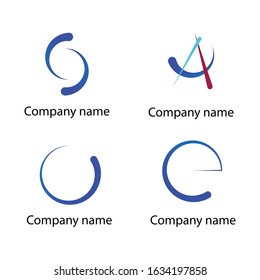 Abstract Logo with pointer and circle