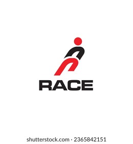 abstract logo for racer figure