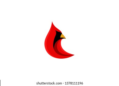 Abstract Logo of Red Cardinal