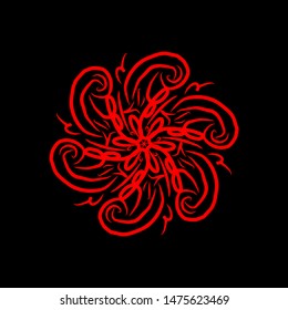 Abstract logo red circle line template