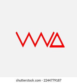 Logotipo abstracto con trianggle roja