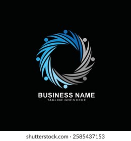 Abstract logo with relationship connection design