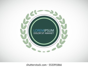 Abstract Logo Ribbon. Modern Shape Circle Shape. Can be used as Banners, Insignias , Logos, Icons, Labels or Badges. Vector Illustration.